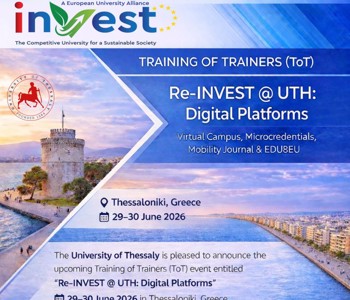 invest-alliance.eu Training of Trainers (ToT) — “Re-INVEST @ UTH: Digital Tools”